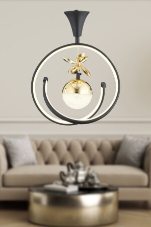 MNZ-Mengü واحد أسود الذهب 3 لون 30 وات LED غرفة المعيشة الحديثة، القاعة، القاعة أدت الشنادل 4001-01-BL-GL - Apliqa