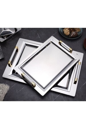 MNZ-Mercan Dore 2 قطع خدمة العذراء وعلبة الشاي MRC02 - ÖZBURAK