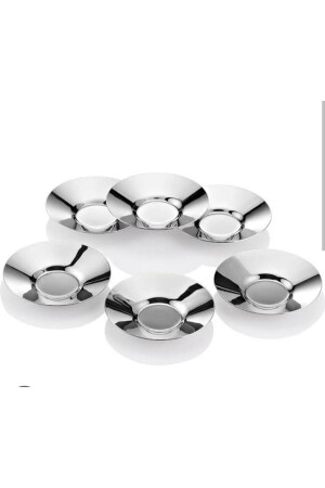 MNZ-Mercan Plain Ovel 6-piece Tea Plate PTK02 - ÖZBURAK