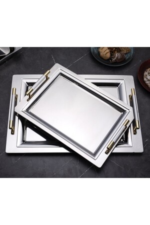 MNZ-Mercan Silver 2 قطع خضوع وتراب الشاي Mrc02 MRC02 - ÖZBURAK