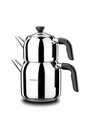 MNZ-Merisa Kappa Mega Black Teapot Set A079-01 - Korkmaz