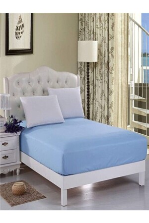 MNZ-Mer-tim حجم واحد قماش المشموق ورقة ملموسة الأزرق 120x200 - Mer-Tim Ezberbozan Ev Tekstili