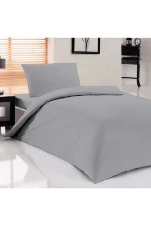 MNZ-Mer-tim القطن Ranforce وحيد الحجم الصغير 135x200 غطاء غطاء غطاء غطاء - الرمادي - Mer-Tim Ezberbozan Ev Tekstili