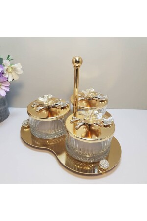 (MNZ-Metal Butterfly) 3 قطع كأس خفيفة - Rdv Home