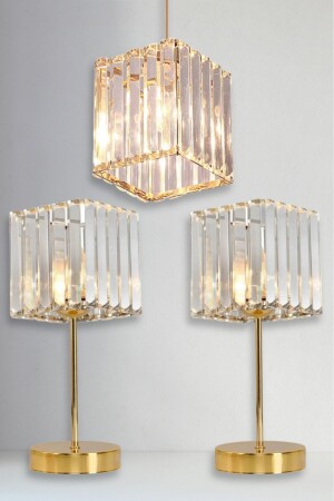 MNZ-Metal Crystal Glass Pendant Lamp شمعية ومظلة شمعية غرفة النوم شمعية ومظلة غرفة المعيشة شمعية AAG999AH223 - Art&Gift