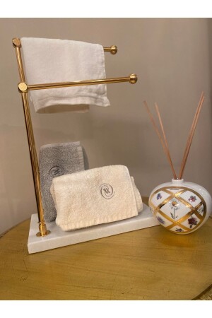 MNZ-Metal حمام اليدين حاملة المناشف الورقية حاملة المناشف موقف مع ساقي الرخام - Farklıevim