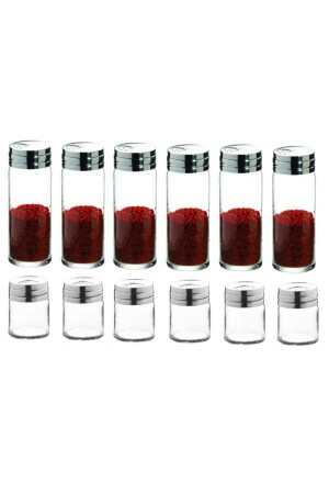 MNZ-Metal Flip Lid Salt and Spice Shaker Set 12 Pieces 83880-83890 طلاء المعدني المتحول من طراز metuz paşabahce lid salt shaker - Paşabahçe