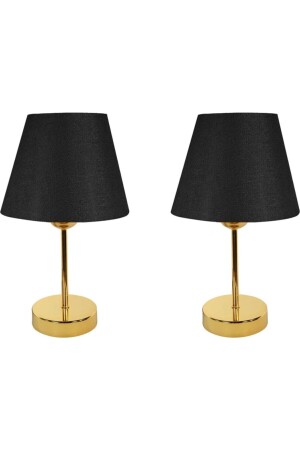 MNZ-Metal Leg 2-piece Lampshade Table Lampshade Gold Black 009 - EvLight