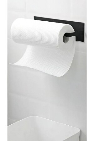 MNZ-Metal Matte Black Paper Roll Towel Holder (مصنوع من المعدن) - Dijidec