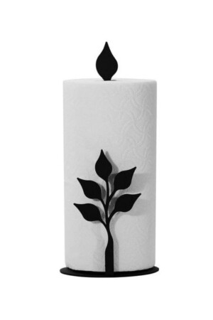 MNZ-Metal Paper Towel Holder أسود عمودي منشفة نابكين حامل متوافق مع المفاتيح القياسية والكبيرة - Hzm Collection