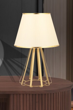 MNZ-Metal Plain Antique Lampshade الذهبية - الكريم - Nisaluce