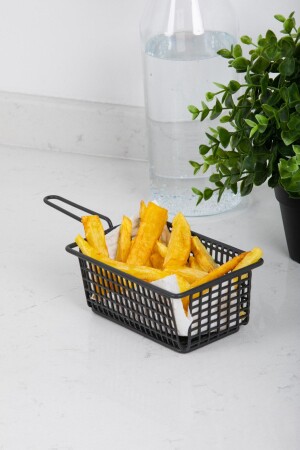 (MNZ-Metal Potato And Snack Presentation Basket) سلة عرض العناصر العضوية رقم 2 المتوسط 3465884 - Yavuz Metal