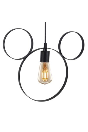 MNZ-Metal Single Mickey Chandelier Pendant Lamp عصرية المكوسة الحديدية الصورة غرفة الأطفال الفأر Chandelier BNDMKAVZ002 - Bundera