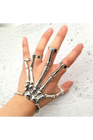 MNZ-Metal Skeleton خمسة خواتم مع سوار KYZ155 - Köstebek
