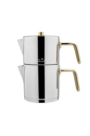MNZ-Metalix Titanium Gold Teapot - Jumbo