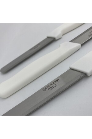 MNZ-Micro Serrated Cutting Knife Model Ava Set من 3 أجزاء بيضاء - Solingen