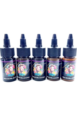 مجموعة لونات MNZ-MICROBLADING 5 ألوان 30 مل - Rqx