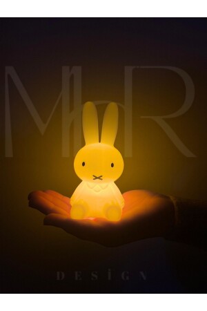 MNZ-Miffy Rabbit Night Light حجم صغير 12 سم بطارية ضوء النهار تعمل - Mhrdesing