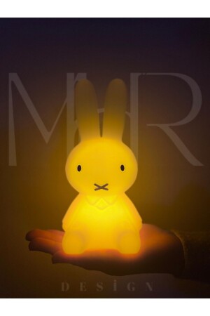 MNZ-Miffy Rabbit Night Light متوسط الحجم 18 سم بطارية ضوء النهار تعمل - Mhrdesing