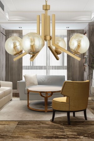 MNZ-Mikel 4 قطع قديمة ملونة العسل الزجاجية الحداثة غرفة نوم صالة غرفة المعيشة شمعة 3426-04-FR - Apliqa