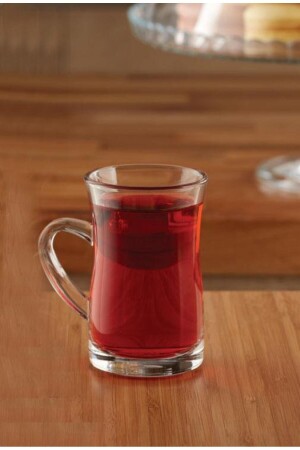 MNZ-Mila كوب شاي كبير مع المقبض 150 Cc 6 قطع 55613 INT-PASABAHCE6698 - Paşabahçe