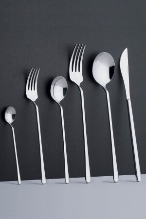 MNZ-Milano 36 قطعة من الفولاذ المقاوم للصدأ فرقة سكين ملعقة الفضة 0451 XYT-21-0451 - ACAR