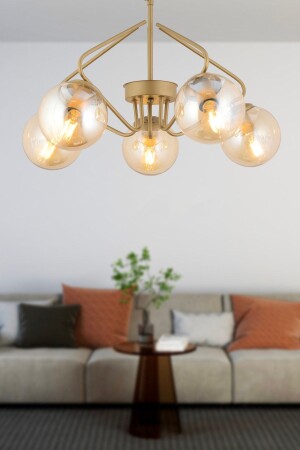 MNZ-Mildred 5 قطع قديمة عسل الزجاج عصرية مصباح اللؤسقة غرف الصف الصغير المطبخ غرفة النوم غرفة المعيشة مصباح اللؤسقة الوقود 39 - Apliqa