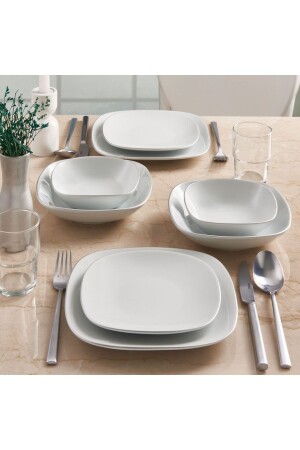 MNZ-Mimoza 24 قطعة عشاء مجموعة 6 أشخاص Pırlanta PR. 00000000000MMZ24Y430GM - Güral Porselen