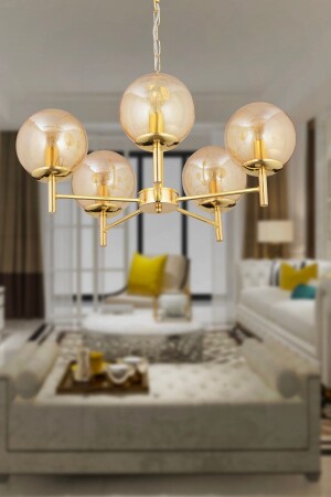 MNZ-Minar 5Li الذهب المغطاة غرفة النوم الحديثة غرفة المعيشة شمعة 3684-05-GD - Apliqa