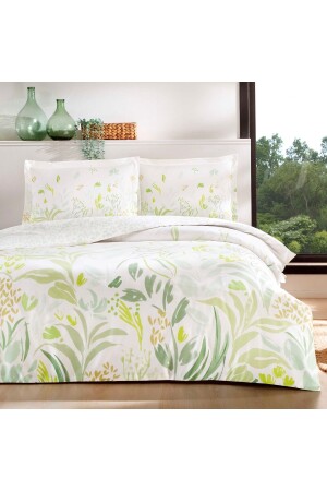 MNZ-Mindy Satin Double Duvet Cover Set خضراء 000000001000045418 - Taç