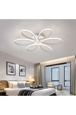 MNZ-MİNEL DEKOR PAPATIA MODEL LED50 CM ، مصباح السقف ، إضاءة حديثة ، شمعة تشيك مزخرفة 112235 - MİNEL DEKOR LED LIGHTING