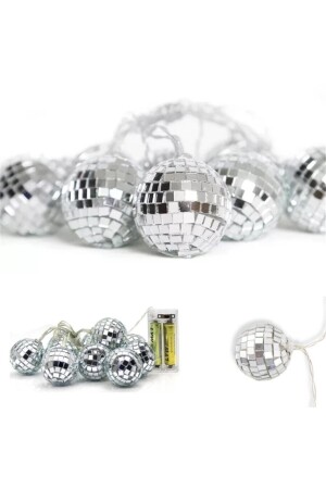 MNZ-Mini Disco Ball Decorative أزياء 10 LED Chain بطارية تعمل أزياء LED 5151-0641 - colsshopping