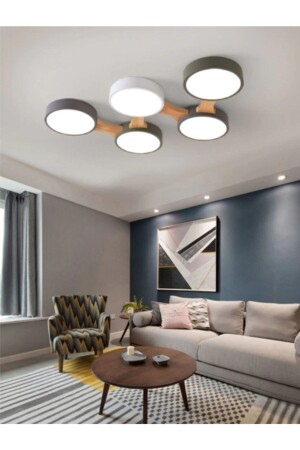 MNZ-Minimalist LED الحديثة 5 قطع شمعة مع سقف5 - SimaAvize