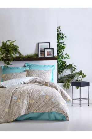 MNZ-Minimum Double Duvet Cover Set طينات البرتقال 8680108049204 - Cotton Box