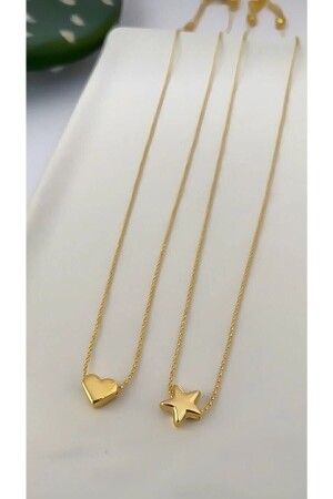 MNZ-Minimum Heart Star Set ثنائي العنق - Gizemli Aksesuar