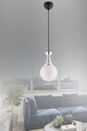 MNZ-Minnel واحد شمعة زجاجية ذات زجاج أسود مع تفصيل كروم 1018 - KUZEY AYDINLATMA