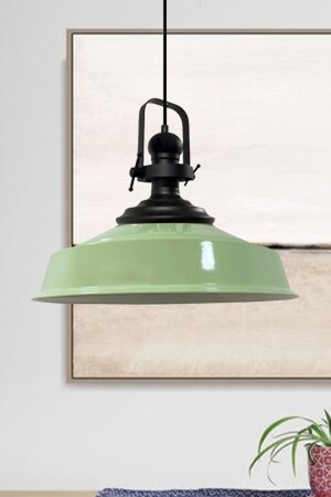 MNZ-Mint Green Noble واحد الشنابل الأسود الرأس الراجعية مصباح العلق المطعم مقهى غرفة المعيشة الشنابل BMM2013SB - Bamyum