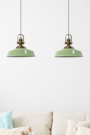 MNZ-Mint Green Noble مضاعفة الشنابل القديمة الرأس الراجعية مصباح اللؤسسة المطبخ غرفة المعيشة مقهى الشنابل BMM7152 - Bamyum