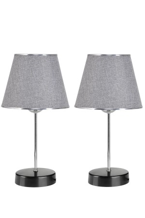 MNZ-Mirza WOX 2-piece معدني ساق كروم شمعة ظل الطاولة شمعة الرمادي - Evlight