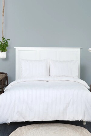 MNZ-Misha Beige Cotton Double Yarn Dyeed Duvet Cover Set 200 20. 01. 0557 - Karaca Home