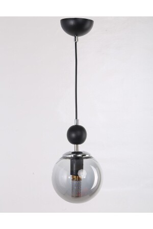 MNZ-Misket Black Chrome Plated Smoked Glass Chandelier 20220230004 - MŞ Aydınlatma