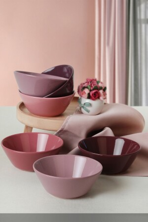 MNZ-Mix Purple Hittite Bowl 14 سم 6 قطع ST142306F18XA000000MAKA500 - Keramika