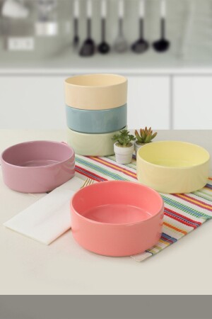 MNZ-Mix Soft Stackable Soup Bowl 14 سم 6 قطع ST038706F21XA000000MAKA500 - Keramika