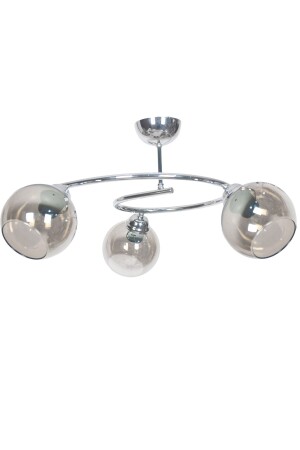 MNZ-Mobile تصميم فخم عصري لون Chrome غرف المعيشة المدخنة الزجاجية - المطبخ - غرفة النوم 3-قطعة الشنابل LA120000055 - Fer Avize