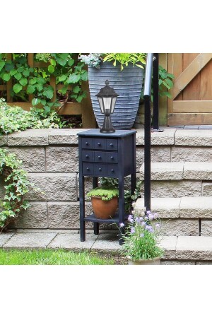 MNZ-Modelight Outdoor Small Hexagonal Lantern Square Stand مع قمة بولارد B-102057 - lumenistanbul