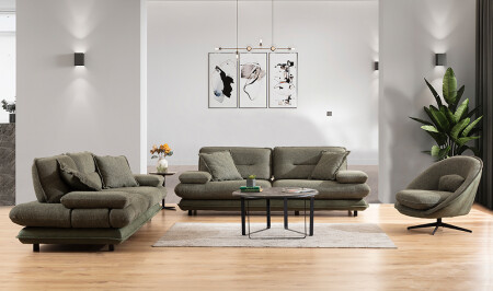 مجموعة الأريكة MNZ-Modena - خضراء - Cadde Yıldız