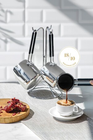 MNZ-Modern 4 قطعة مقلاة القهوة - Nehir