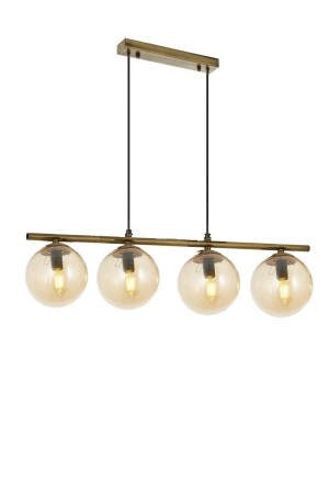 MNZ-Modern Bal Globe Glass أربعة صفات من الذهب مصباح معلق شمعة LMBDR0091-GOLDBAL - Lambadar