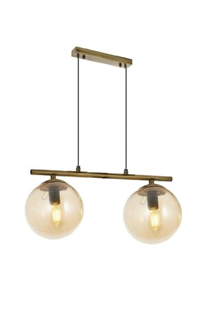 MNZ-Modern Bal Globe Glass Row مضاعفة الذهب ضوء الصلع القنابل LMBDR0091-GOLDBAL - Lambadar