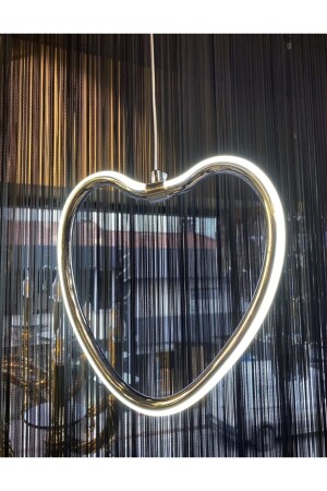 MNZ-Modern واحد مصباح معلق القلب أدت الشنادل المنتج المفهوم كروم الضوء الأبيض burenze664 - burenze